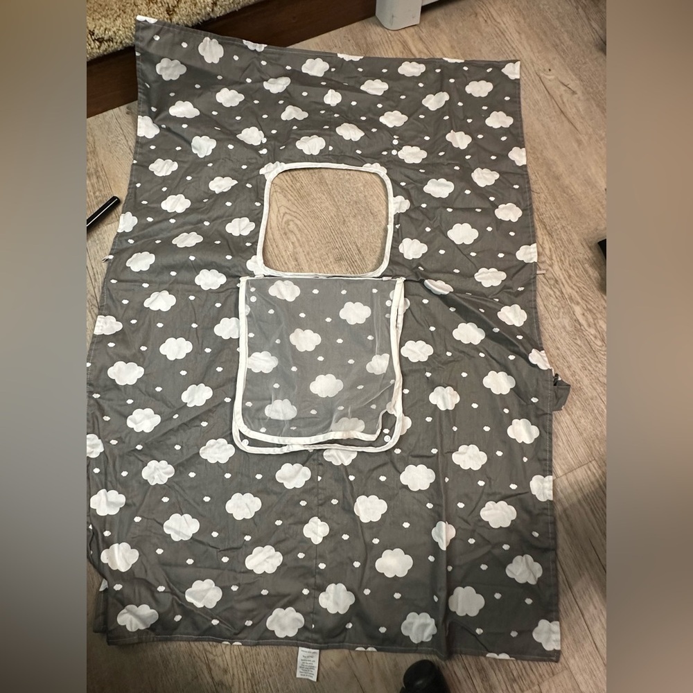 Gray Cloud Baby Car Seat Cover